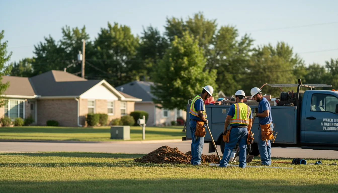 Residential water line and bathroom plumbing service in Harrisonburg, LA